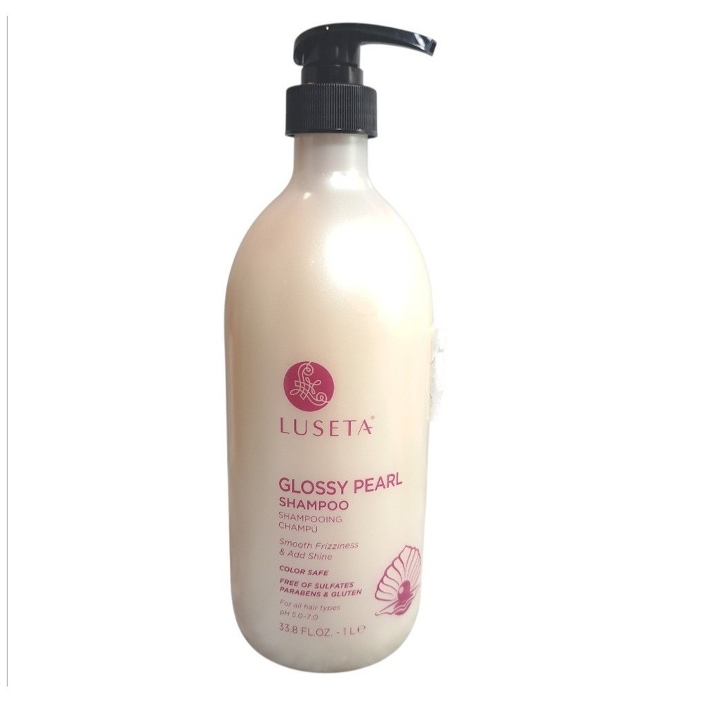 LUSETA GLOSSY PEARL SHAMPOO 33.8 FL OZ Smooth Frizziness & Add Shine Color Safe